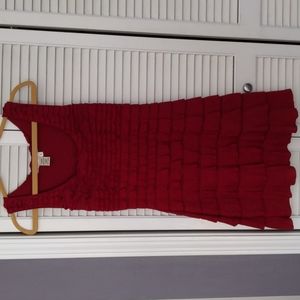 Max Studio Red Ruffled Mini Dress